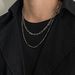 Simple And Versatile Double Layer Splicing Necklace For Men And Women Hip Hop Personality Stacked Snake Bone Clavicle Necklace_ipsvogv.com