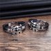 Ou Han Fei mainstream punk skull bracelet, atmospheric pirate king dripping oil ghost head leather bracelet jewelry_ipsvogv.com