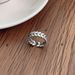 S Silver Year Peace Wheat Ear Pattern Open Ring Simple, Exquisite, Fashionable, Personalized INS Style Autumn/Winter_ipsvogv.com