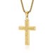 Hammered titanium steel cross necklace irregular hand hammered neutral cold style wear pendant_ipsvogv.com