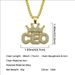 Creative Diamond Crown Splicing English Letter Pendant Necklace Hip Hop Trendy Men's Jewelry_ipsvogv.com