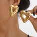 1 Pair Retro Simple Style Circle Water Droplets Heart Shape Iron Gold Plated Ear Studs_ipsvogv.com