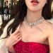 2756 People 【 Collection ! 】 Sparkling Zircon Pearl Choker Light Luxury Niche High-end Necklace For Women 2023 New 【 】_ipsvogv.com