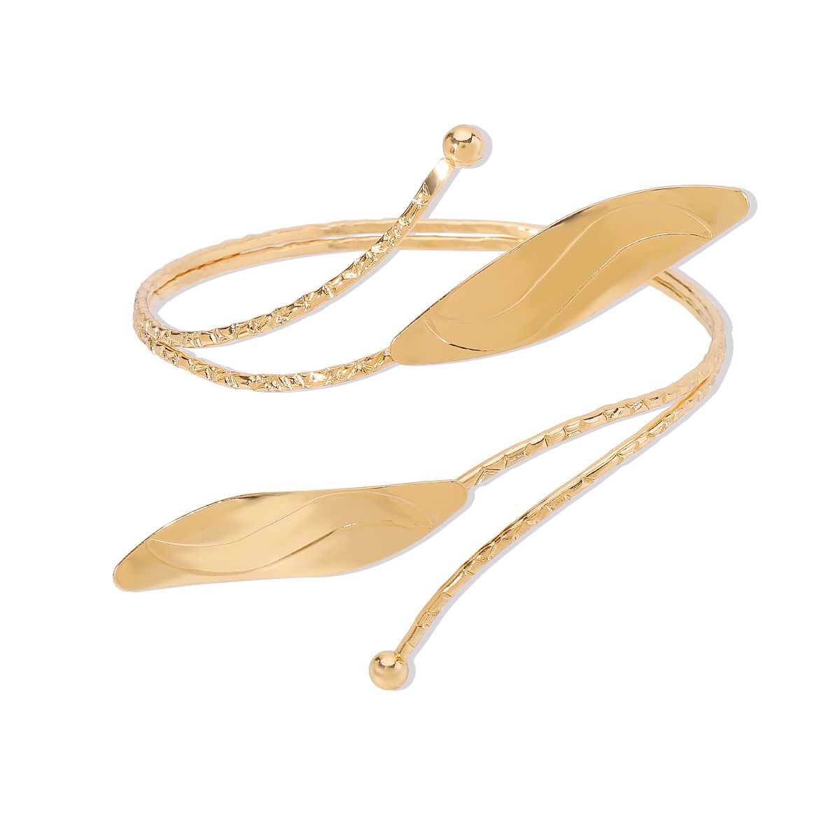 B2475 New Fashion Trendy Accessories with Cool Flowers, Leaves, Gold Ring, Adjustable Armband, Women's Handpiece_ipsvogv.com