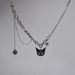 Cross double layered Necklace women's hip hop cool neck chain 2021 new temperament clavicle chain_ipsvogv.com