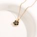 Titanium Steel Necklace Women's Black Camellia Flower Light Luxury and Luxury, Exquisite Collar Chain, Small and_ipsvogv.com