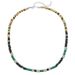 Summer Beach Stainless Steel Necklace Jewelry Simple Coconut Shell Wood Chip Necklace Niche Men's Green Peacock Stone Necklace_ipsvogv.com