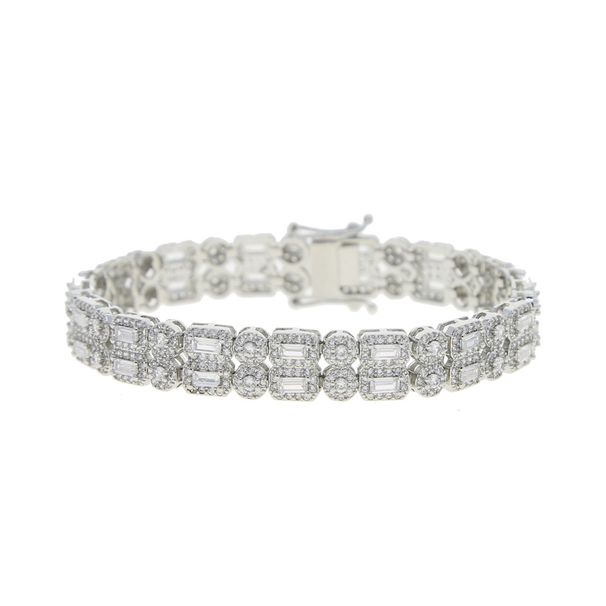 Men's Jewelry Round Square Zircon Hip Hop Couple Bracelet Fashion Trend Brand Hip Hop Jewelry_ipsvogv.com