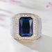 Cao Shi Inlaid Zircon Hip Hop Dominant Square Versatile Fashion Men's Ring_ipsvogv.com