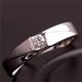 Open Platinum Plated Moissanite Frosted 1 Carat Men's Sandblasted Business Gentleman Wedding Ring_ipsvogv.com