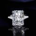 Hot Selling Simulation 10 Carat Princess Square Live Ring_ipsvogv.com