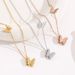 Titanium Steel Colorless Fashion Frosted Butterfly Necklace for Female Minority Design Light Luxury Style Design Collar_ipsvogv.com