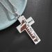 sports style stainless steel oil drop baseball cross necklace titanium steel men's hip hop fashion jewelry_ipsvogv.com