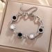 Minimalist Personalized Roman Black White Titanium Steel Bracelet Women With A Sense Of Luxury, Versatile For Couples,_ipsvogv.com