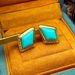 Niche diamond turquoise for women, high-end feel and a light luxury temperament. Simple earrings with silver needles_ipsvogv.com
