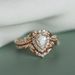Sanjie Flower Wedding Ring Women's Fashion Crown Jewelry With White Water Drop Zircon Set_ipsvogv.com