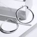 Exaggerated Accessories, Fashionable, Minimalist, Glossy Large Circle Earrings, Punk Nightclub Style Earrings_ipsvogv.com