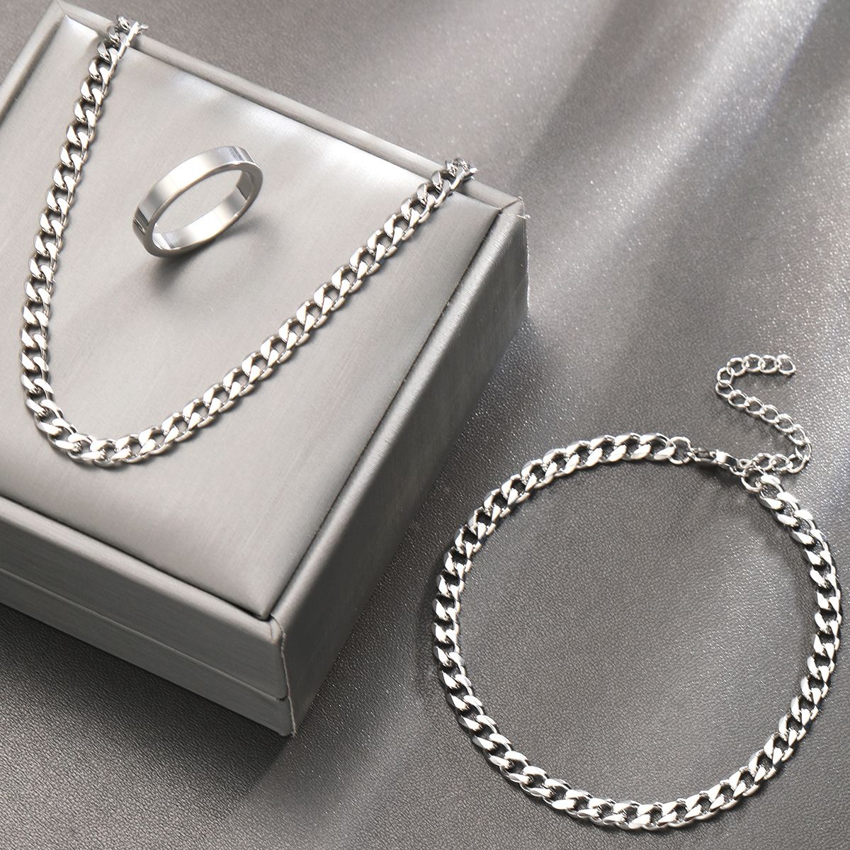Women's Jewelry Set Fashion Cross Pendant Ring Bracelet Necklace Jewelry Set Personality Fashion Trend Jewelry_ipsvogv.com