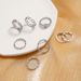 New Personalized Ins Style Alloy Hollow Heart Chain 8-piece Set Ring_ipsvogv.com
