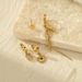 Women’s Jewelry Set Fashion Geometric Diamond Studded Stainless Steel Four Piece Earrings Personality Fashion Asymmetrical Square Earrings For Women_ipsvogv.com