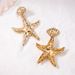 Jewelry Beach Ocean Inlaid Diamond Starfish Fashion Personality Temperament Vacation Style Earrings For Women_ipsvogv.com