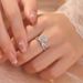 S Pure Silver Love Mosang Stone Women's Simple Heart Style, Temperament Ring, New Product_ipsvogv.com