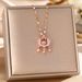 Live Streaming New Dynamic Long-life Lock Pendant Titanium Steel Necklace For Women, Versatile Collarbone Chain_ipsvogv.com