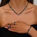 Women’s Jewelry Set Fashion Hot Selling Necklace Bracelet Earring Ring Four Piece Set For Women All Match Gold, Silver And Rose Gold_ipsvogv.com