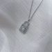 Women's Jewelry Square Diamond Small Lock Necklace Full Of Diamond Zircon Love Clavicle Chain Fashion Temperament Versatile Necklace_ipsvogv.com