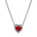 Love Series White Copper Plated S925 Silver Heart Shaped Necklace_ipsvogv.com