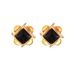 Vintage Earrings, Retro Caramel, Elegant Jewelry, Earrings, High End Female Square Three Dimensional Earrings_ipsvogv.com