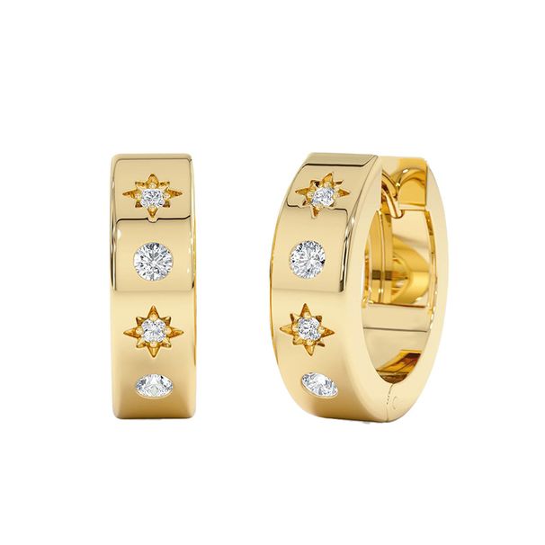 Women's Jewelry Full Moon Star Burst Hoop Earrings Light Luxury Fashion All Match High End Hoop Earrings Ear Jewelry_ipsvogv.com