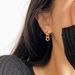 French Chain Gold Exaggerated Earrings Made Of Titanium Steel For Women, Gold-plated And Colorfast_ipsvogv.com