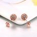 Unisex popular jewelry Rose gold electroplated micro inlaid zircon ball earrings Popular women's earrings_ipsvogv.com