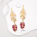 E12675ZA Same Style Earings Fashionable Leaf Design Resin Temperament Versatile Earrings Female_ipsvogv.com
