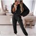 Women's Clothing popular autumn and winter women's sports and leisure hooded sweatshirt set two piece set_ipsvogv.com