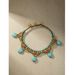 Bohemian Style Vacation Turquoise Round Beach Anklet Handmade Woven Beaded Copper Bead Women's Foot Jewelry_ipsvogv.com