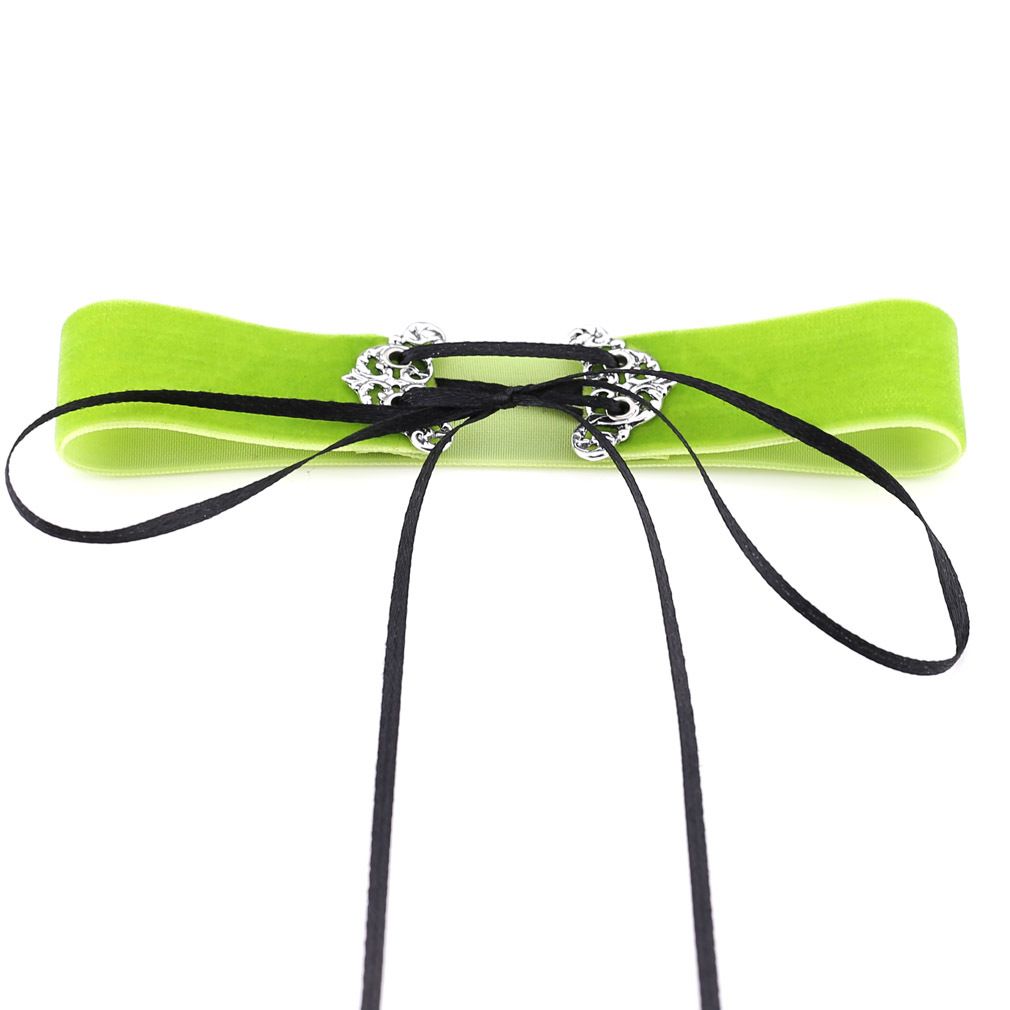 Jewelry Personality Ribbon Bowknot Women's Velvet Hollow Alloy Necklace_ipsvogv.com