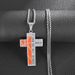 sports style stainless steel oil drop baseball cross necklace titanium steel men's hip hop fashion jewelry_ipsvogv.com