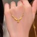 French Style Eternal Rose Necklace For Women, Ancient Lace Gold Flower Collarbone Chain, New Jewelry_ipsvogv.com