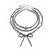 Bohemian stacked turquoise bow handmade necklace Cross border Navajo style beaded ethnic necklace_ipsvogv.com