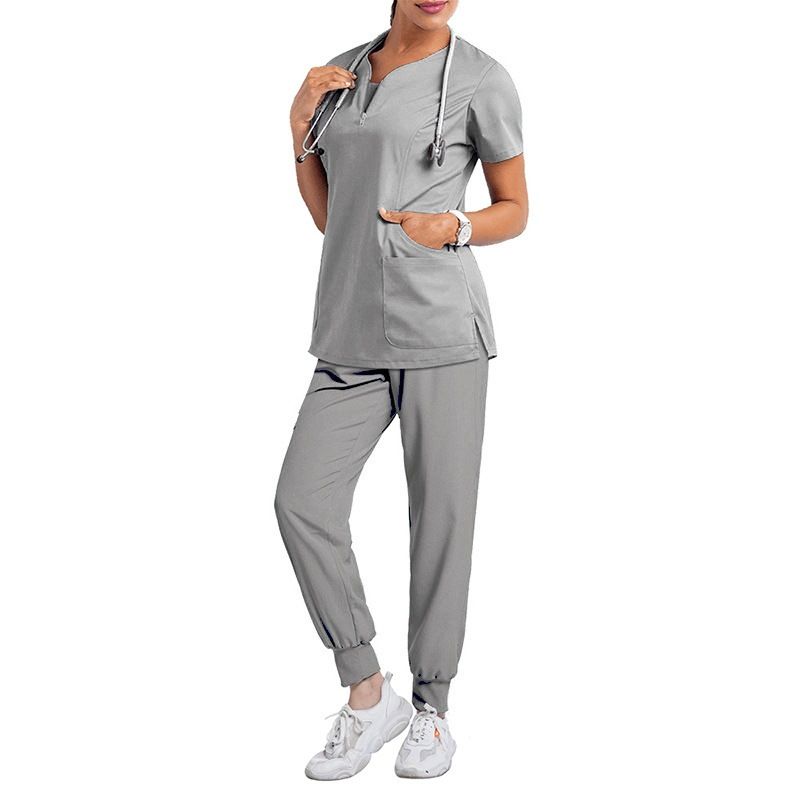 Women's ready-to-use oral dentist surgical gown split toiletry suit elastic quick-drying hospital nurse uniform_ipsvogv.com