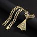 New Aircraft Shaped Pendant Cuban Necklace For Men's Street Three-dimensional Paper Airplane Decoration Chain_ipsvogv.com