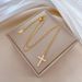Titanium 【 Body Steel 】 Full Diamond Cross Temperament, Extremely Simple Personality, Real Gold Necklace In The Wind 【 】 Temperament, Personality,_ipsvogv.com