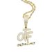 Men's Jewelry Hip Hop Letter Pendant OTF CZ Stone Gold Silver Chain Necklace Trendy Urban Streetwear Accessory Jewelry_ipsvogv.com