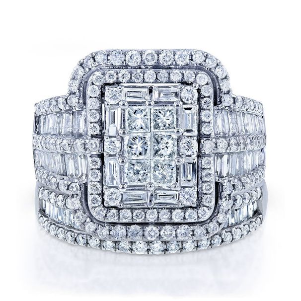 Cao Shi's new ring luxury exaggerated women's diamond pair ring set ring women's wedding ring_ipsvogv.com