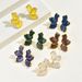 Versatile Japanese Korean style clover petal with fashionable niche drip oil design earrings, sweet and elegant earrings_ipsvogv.com