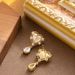French Elegance, Personality, Court Style, Diamond Inlaid Zircon, Heart-shaped Pearl Ea, High-end Silver Needle_ipsvogv.com