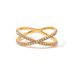 Simple cross diamond ring for women, niche design pinky ring, fashionable personality, popular online, versatile, non fading ring_ipsvogv.com