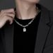 Personalized rock sugar gemstone men's sweater necklace women's niche design high end sweater chain titanium steel hip hop clavicle chain_ipsvogv.com